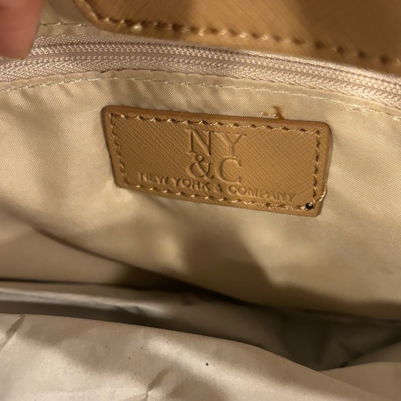 New York and Company Tan Tote Bag Style 7675 - Picture 12 of 14